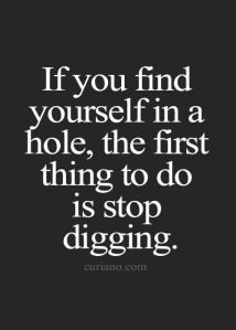 stop digging